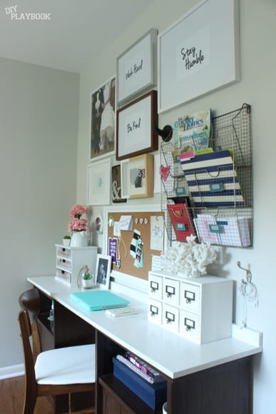 DIY Office Desk + Gallery Wall Reveal