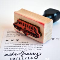 Mike and Casey stamp for their save the date cards
