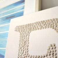 DIY thumb tack art close up