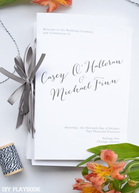 Our Simple and Stylish Wedding Programs