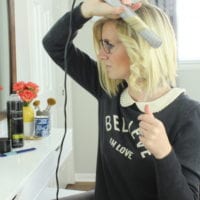 Work from one side to the other with your hair straightener.