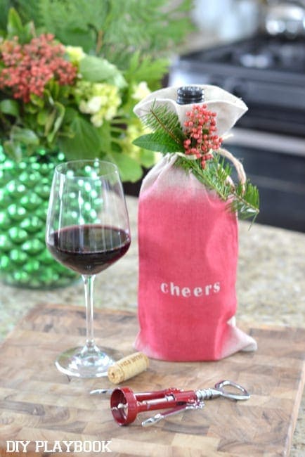 Wine Bottle Tote Gift Idea
