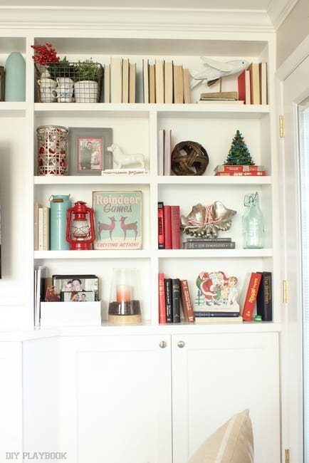 Don't overcrowd your shelves--remember, less is more.