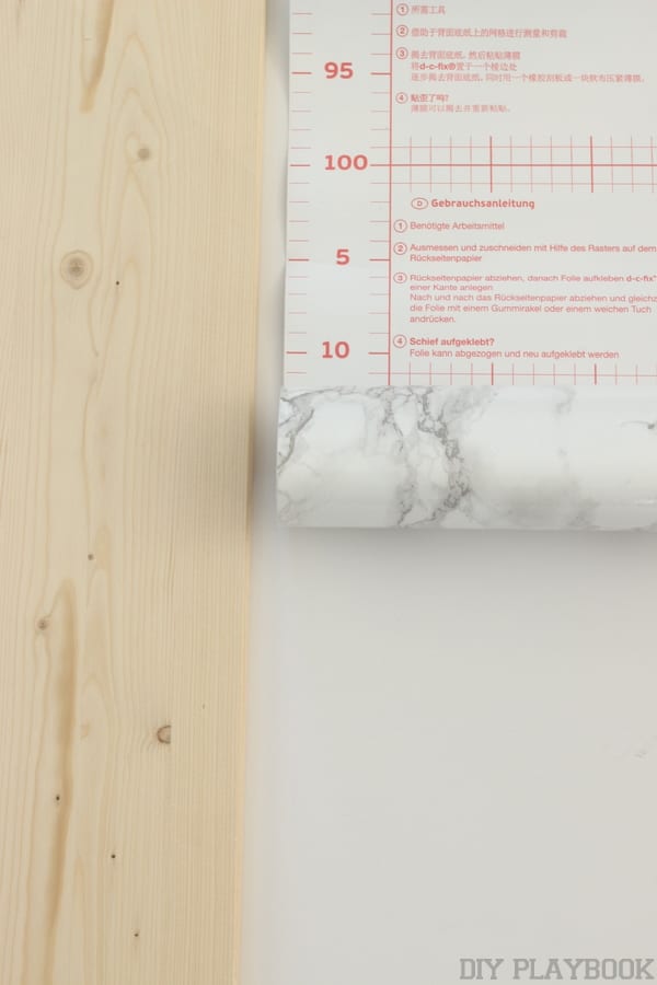 This marble contact paper will easily update the shelf