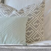The pattern on these accent pillows adds texture to the space.