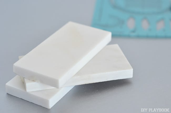 These blank marble tiles are great for any sort of DIY project.