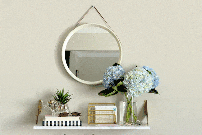 Girly: How to Style an Entryway Shelf 2 Ways: Tutorial | DIY Playbook