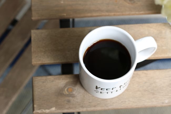 Morning coffee outside