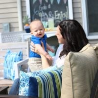 Kids enjoying their new patio