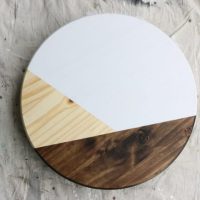 Using tape to section out the shapes gives you clean lines and looks so cool!