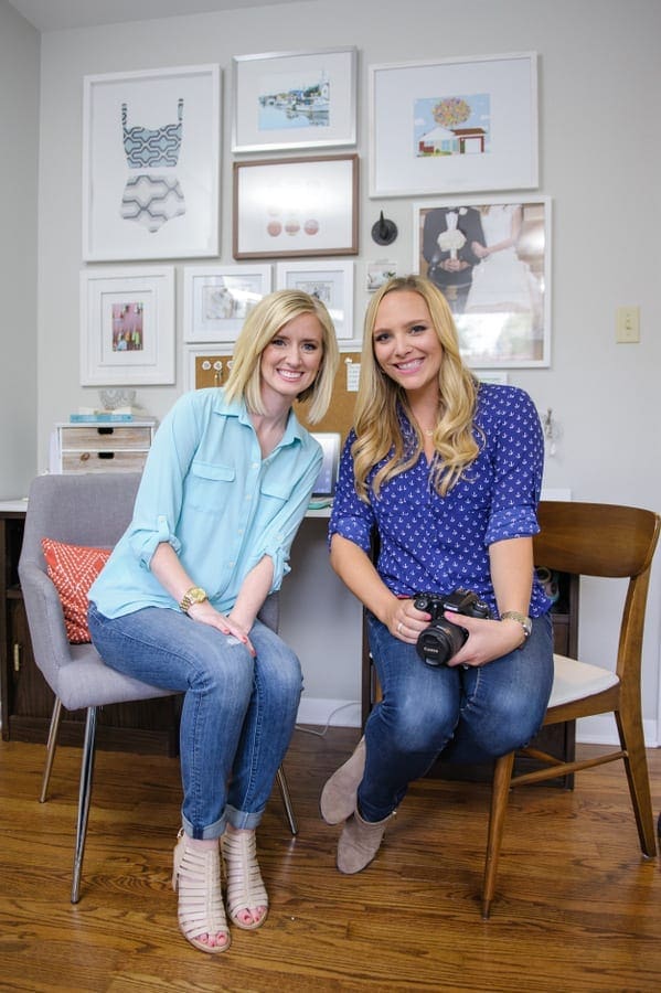 DIY Playbook bloggers Bridget and Casey pose for Liberty Mutual video.