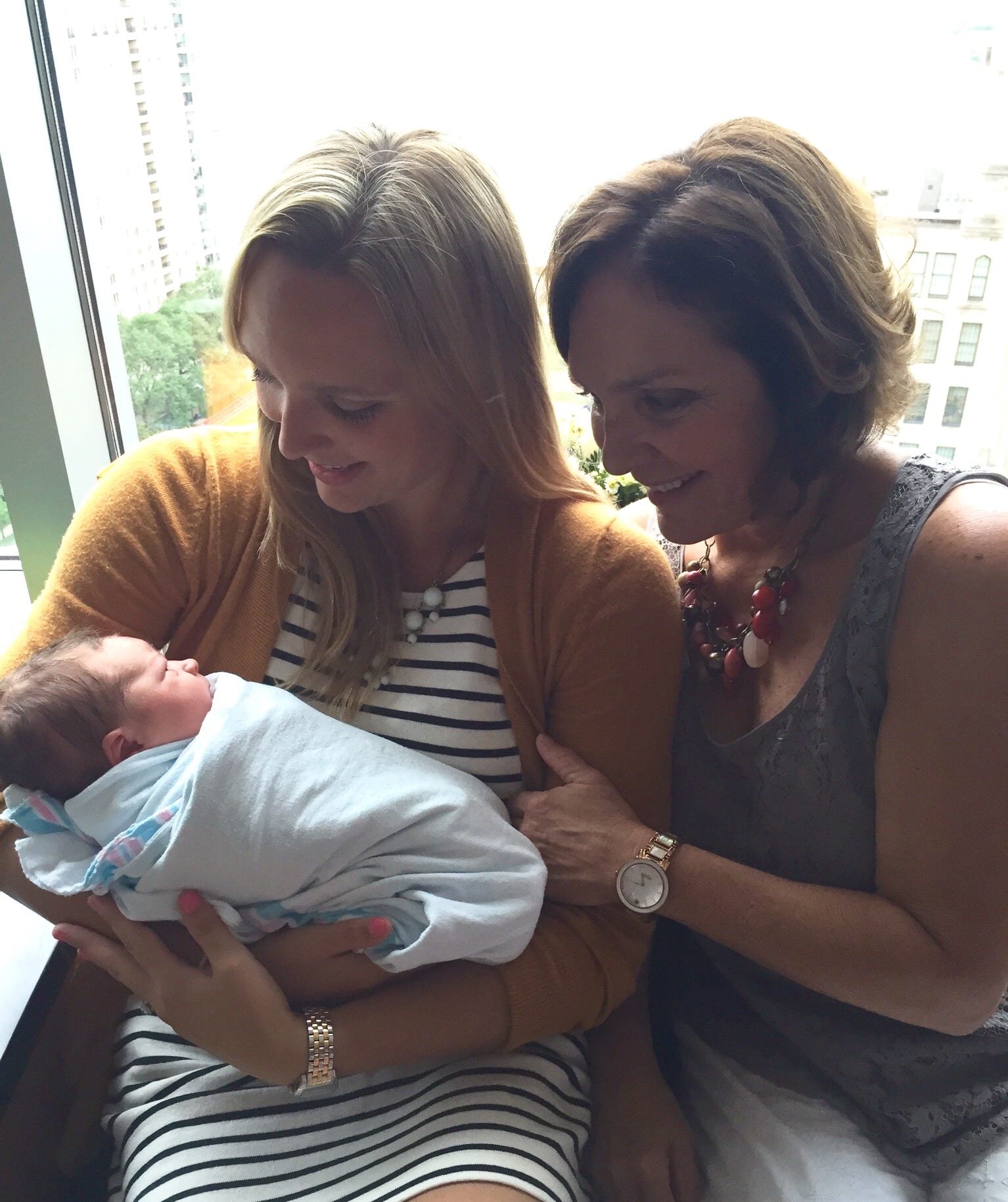 Meeting your newborn nephew for the first time is a sweet moment.