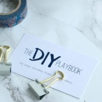 These DIY Playbook business cards are simple.