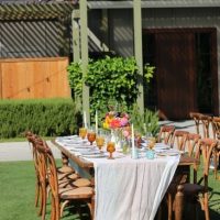 Table settings for the blogger dinner party