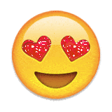 Sparkling heart eyes emoji