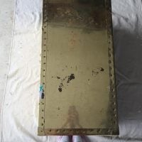 GOld trunk top before refinishing - yikes!