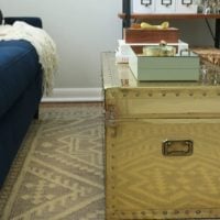 Steamer trunk side.