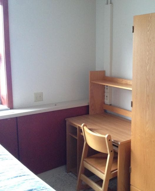 Before the dorm room was bland and tiny.