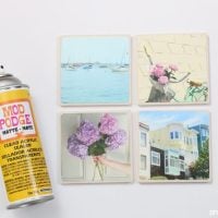 Spray the coaster with a sealer to make the photo seal and last!