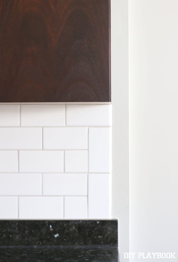 We went with a bullnose edge on the tile and I think it was the right call.
