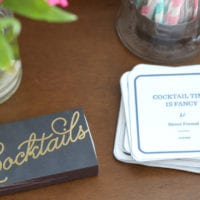 These cocktail coasters are a cute decor piece.