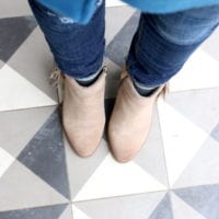 geometric tile floor at the pier
