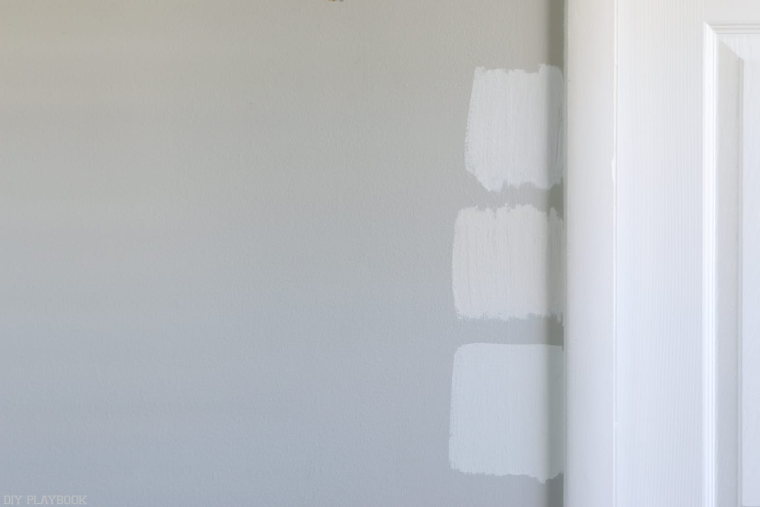A trick for Finding the Perfect White Paint Color is to Put it next to the trim - that way you can see how the walls and trim will work together. 