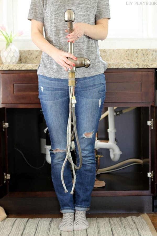 Removing the old faucet