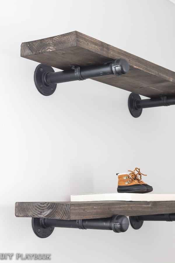 How to Build DIY Industrial Galvanized Pipe Shelves