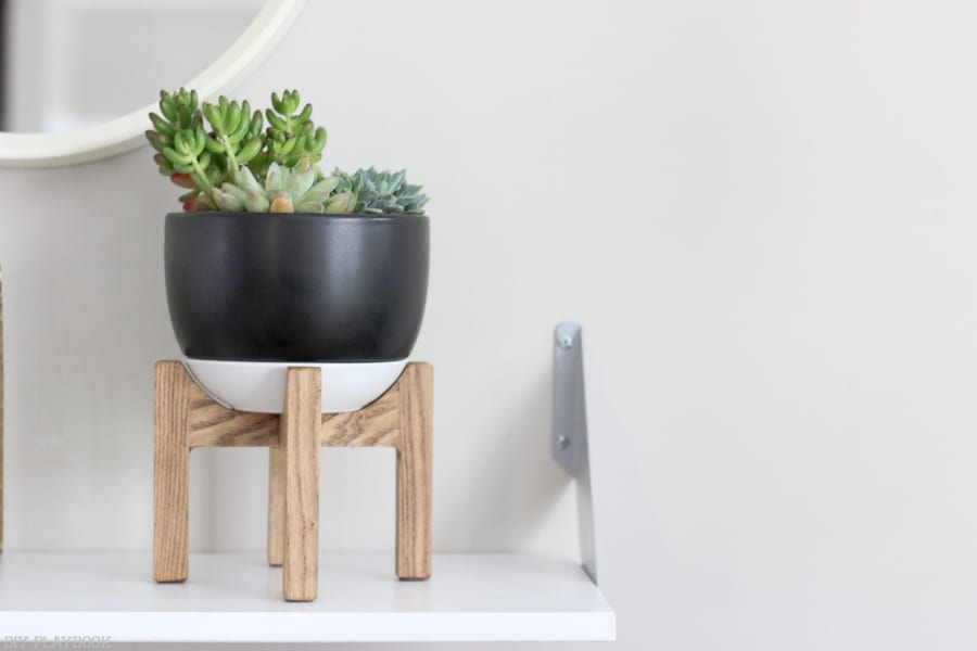 This succulent planter from Target looks great on my shelf and is easy to care for. 