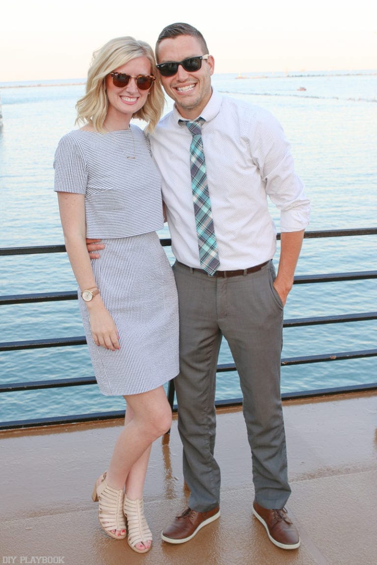 Bridget and Matt at the pier in Chicago