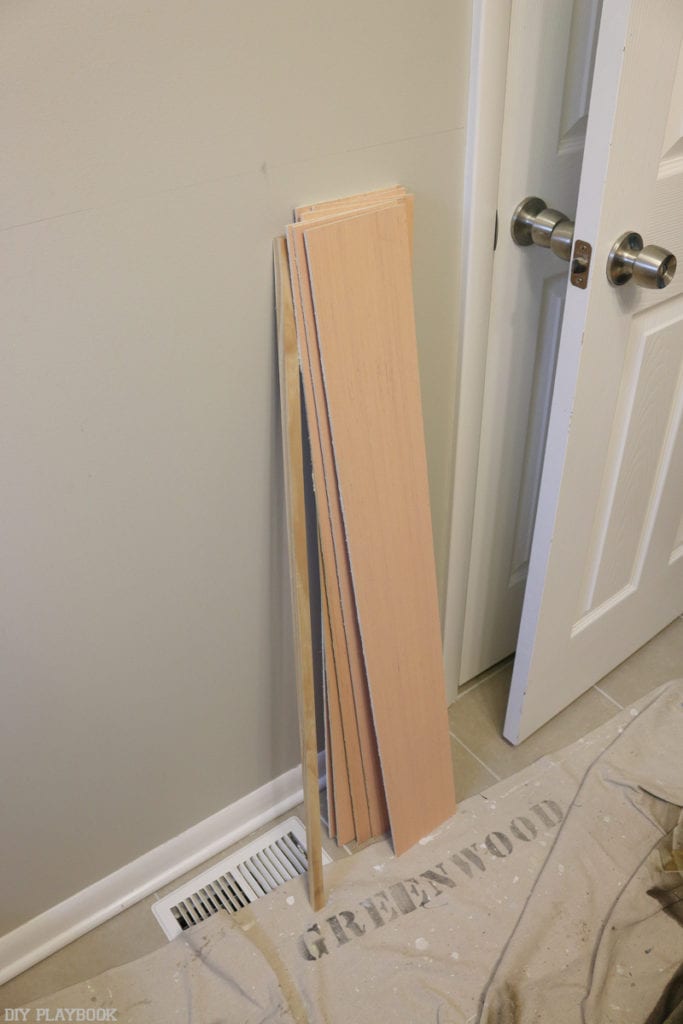 Prep the bathroom and your materials before beginning.