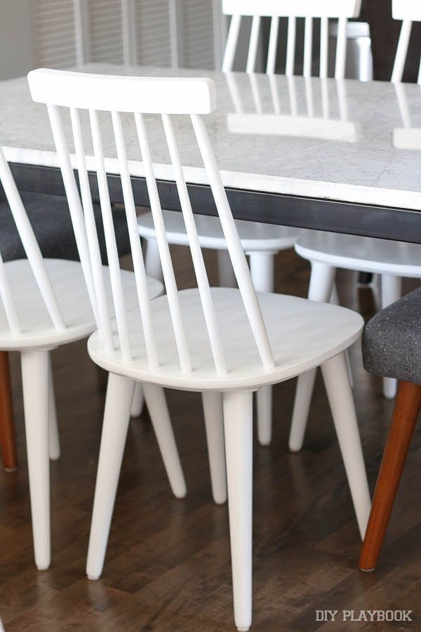 white dining room chairs