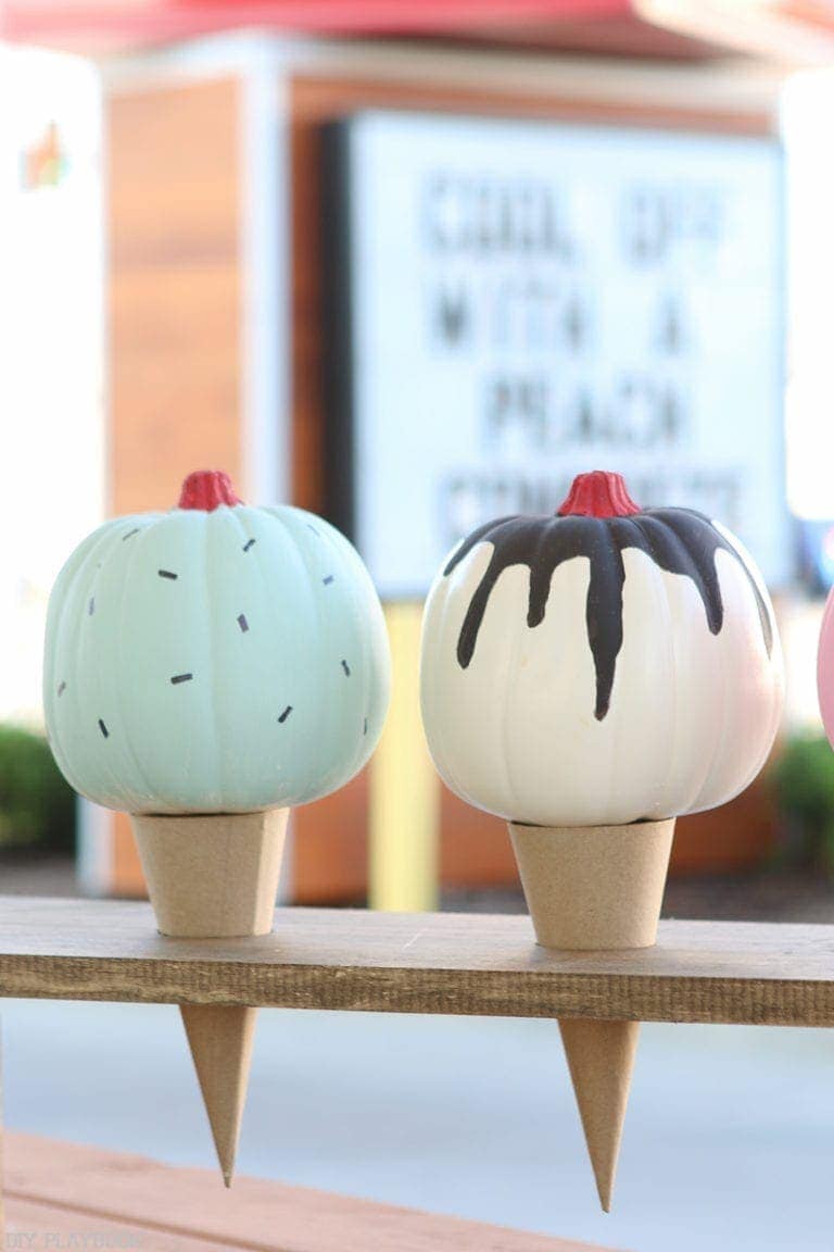 DIY Ice Cream Pumpkins