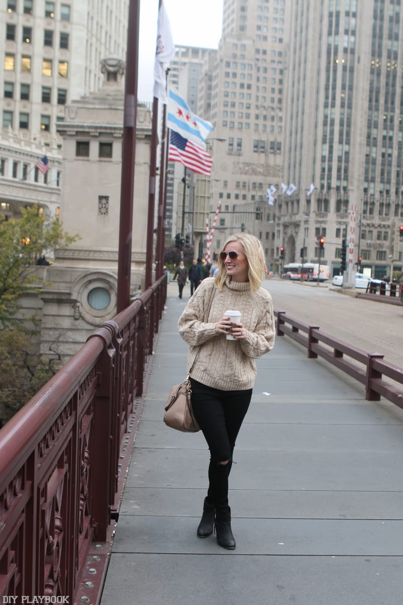 Bridget enjoying fall in Chicago