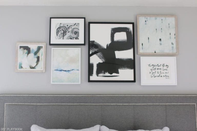 An Over the Bed Gallery Wall with Minted