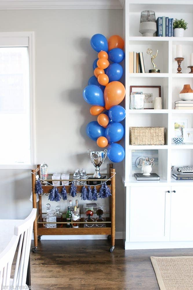 Festive balloon garland is fun and colorful