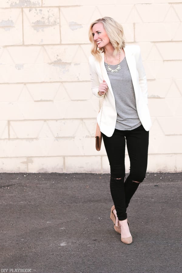 Bridget's work wear - dress up those jeans with a Blazer!
