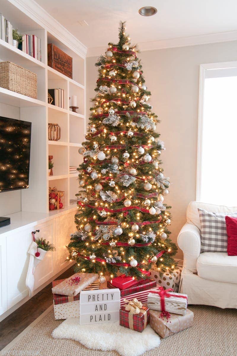 Last year's preppy red Christmas Tree for Michaels