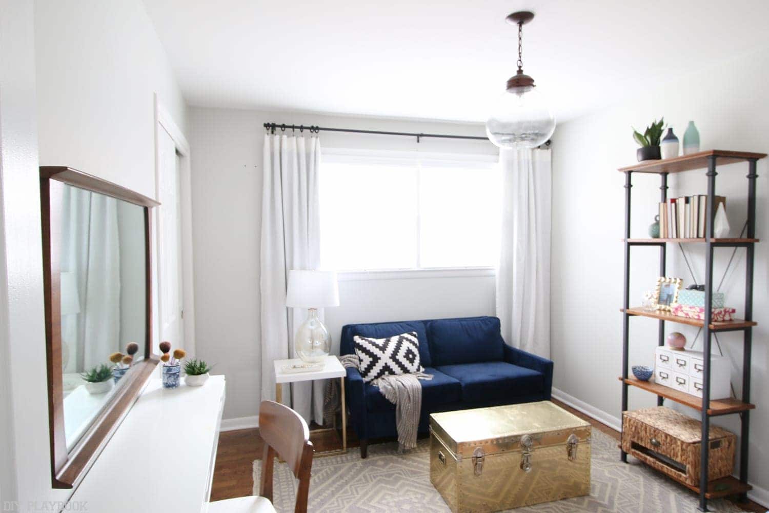 I love all the elements of this room, just need to step up my curtain game