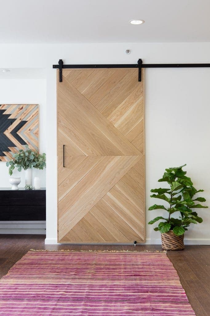 Home office design inspiration | Sliding barn door - photo from Pop Sugar
