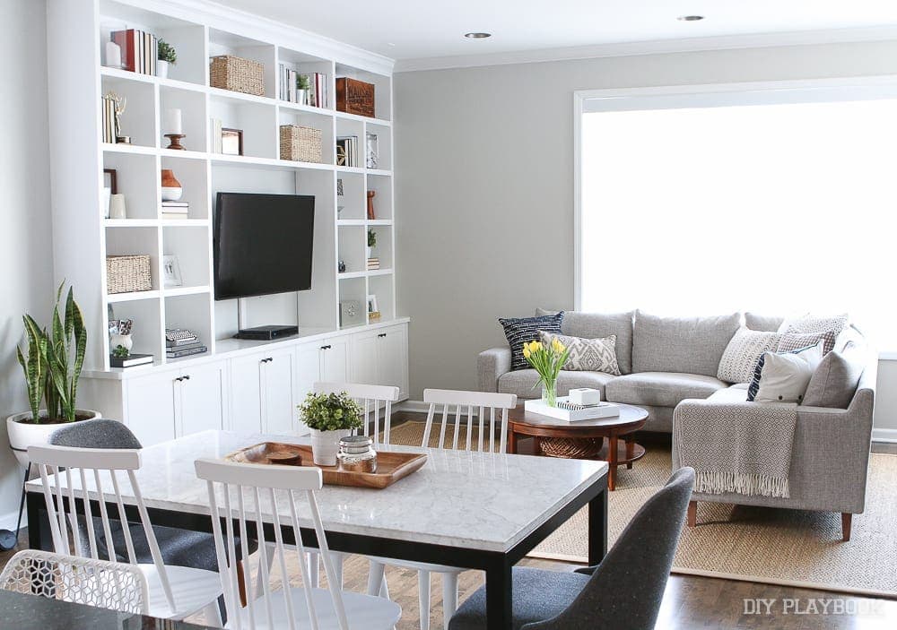 Our new grey couch needs some extra color to liven up our space
