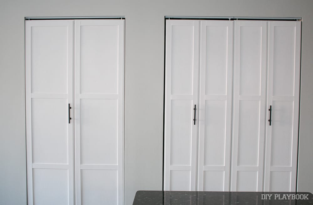 The doors after: DIY Door Installation for Our Laundry Room | DIY Playbook
