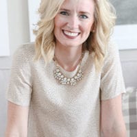 Bridget's glam necklace and top.