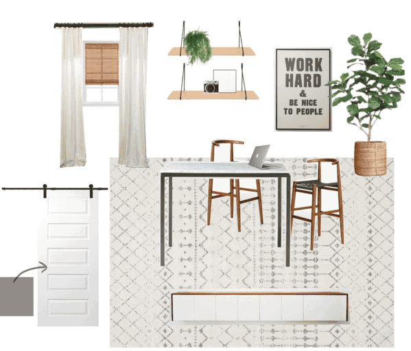 Mood board for Bridget's new office! We want it to be bright and full of natural light. 