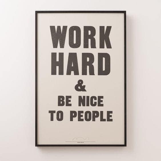 Work Hard and be Nice To People | Home Office Redesign Inspiration from School House Electric