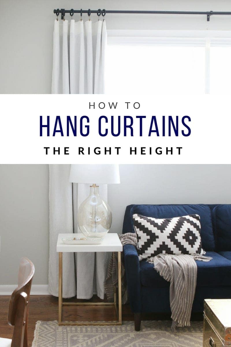 Hanging curtains at the right height. It's easy to hang them too low, so follow our tips to hang curtains the right way!
