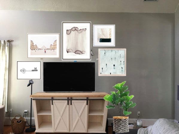 Our design plan for Jen's new gallery wall in her living room. 
