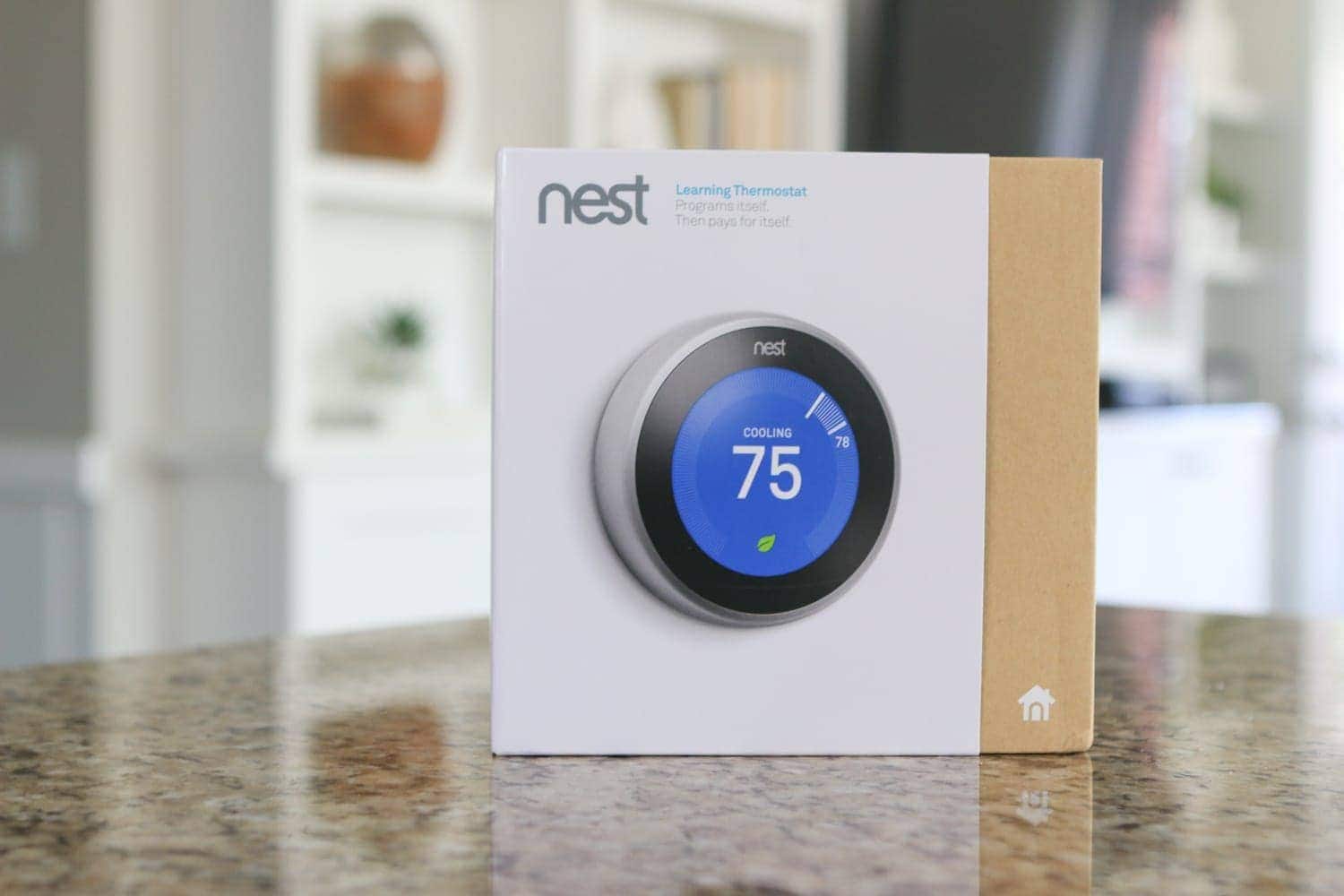 This Nest thermostat came from Amazon; it's a great place to shop for home essentials because you can find almost everything and get fast delivery.