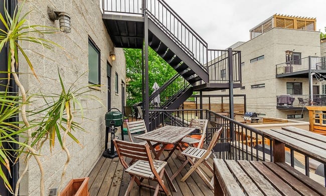 Chicago condo patio before